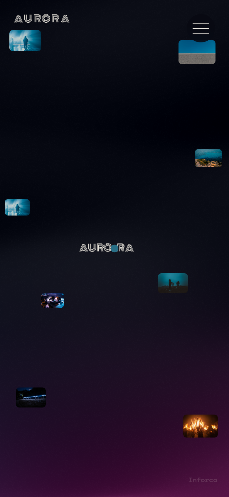 Version mobile du site généré pour Aurora Festival